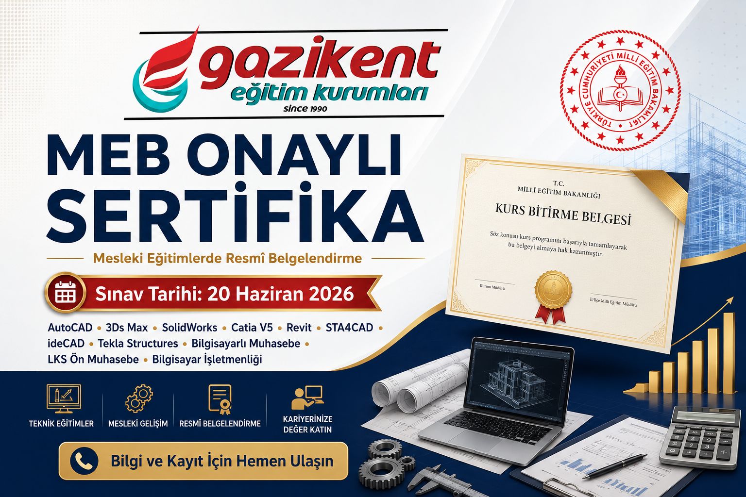 Gaziantep’te Haziran 2026’da Başlayan Kurslar | Gazikent Eğitim Kurumları