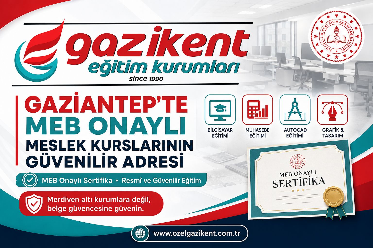 Gaziantep’te MEB Onaylı Mesleki Kurslar | Gazikent Eğitim Kurumları