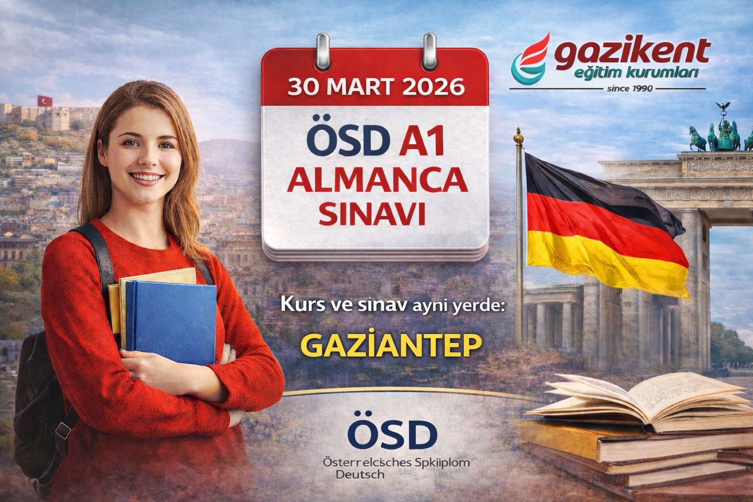 30 Mart 2026 ÖSD A1 Almanca Sınavı: Kursu da Sınavı da Aynı Yerde Almanın En Güçlü Avantajı