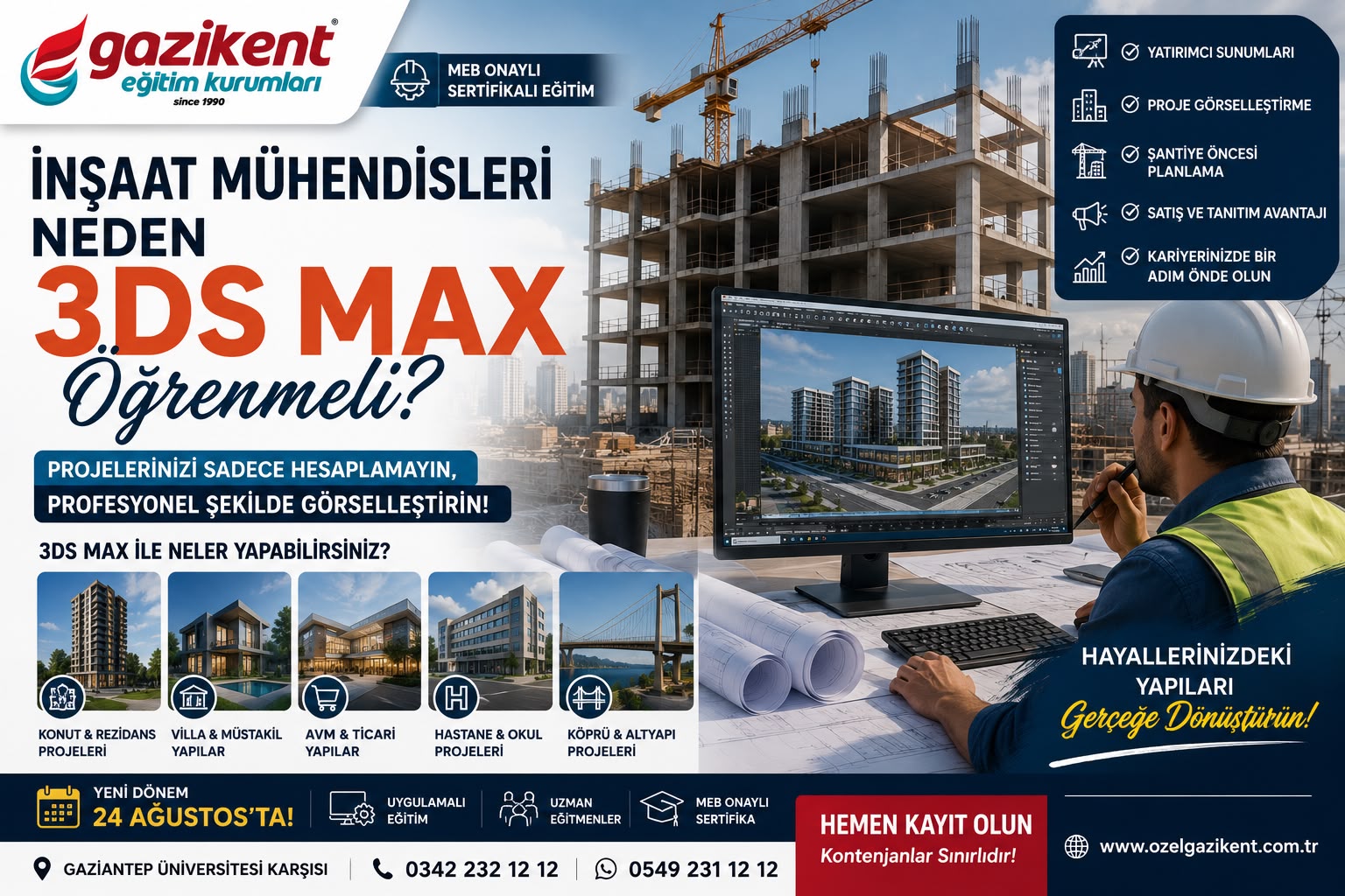 İnşaat Mühendisleri Neden 3Ds Max Öğrenmeli? | Proje Sunumu ve 3D Görselleştirme Rehberi